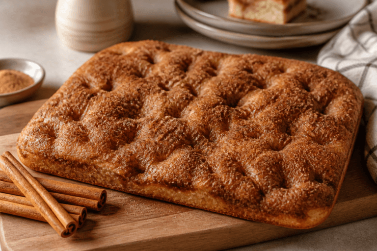 Cinnamon Focaccia – A Soft, Sweet Twist on a Classic