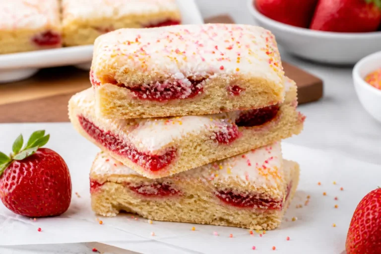 Strawberry Pop Tart Cookie Bars – Soft, Jammy, and Totally Nostalgic