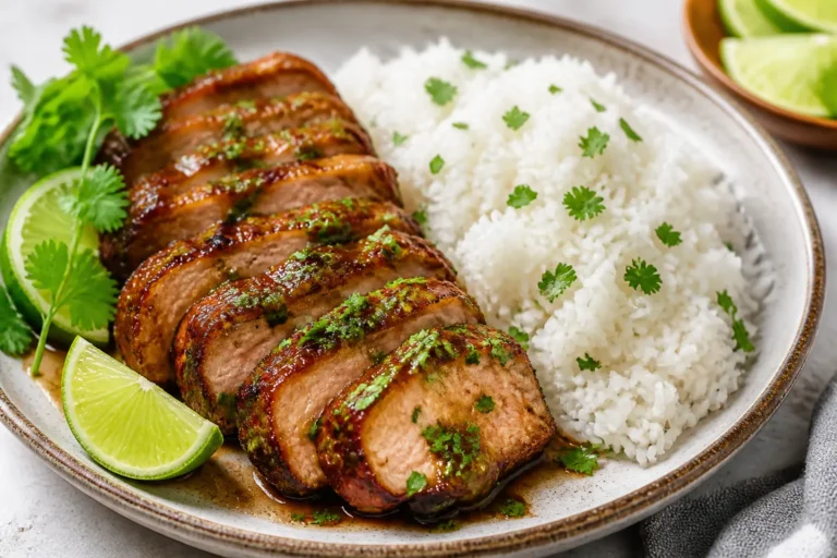 Ginger Lime Pork With Coconut Rice – Bright, Zesty, and Comforting