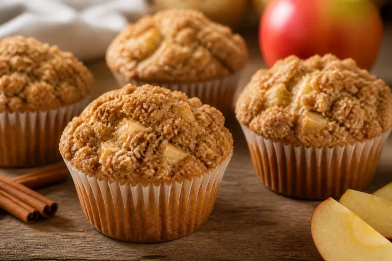 Easy Apple Crumb Muffins with Cinnamon Streusel Topping – Cozy, Bakery-Style Treat