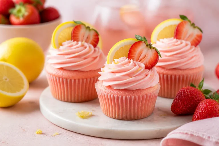 Strawberry Lemonade Cupcakes – Bright, Fresh, and Fun