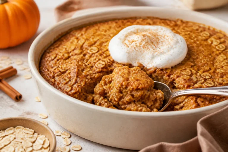 Pumpkin Pie Baked Oatmeal – Cozy, Make-Ahead Breakfast
