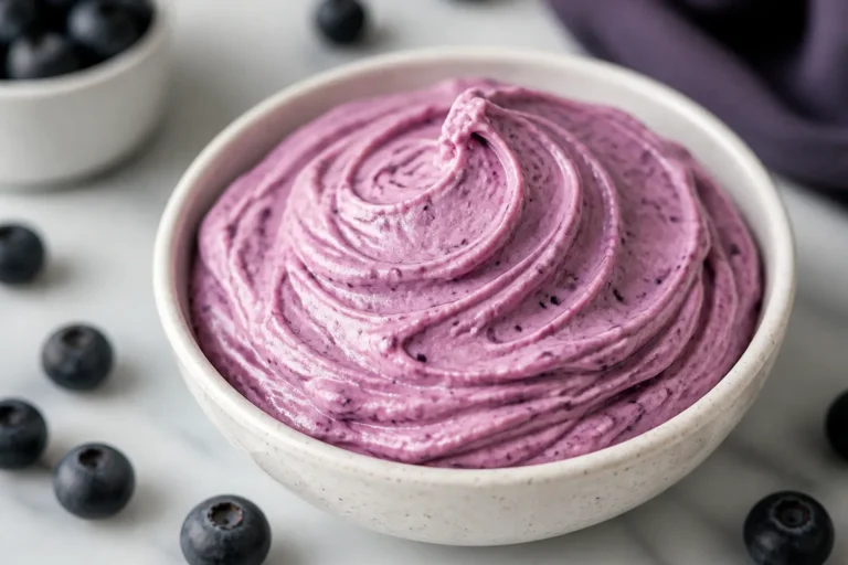 Blueberry Cream Cheese Frosting – Smooth, Tangy, and Naturally Fruity