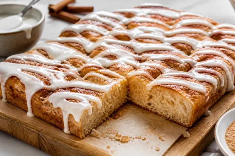 Cinnamon Sugar Focaccia Sourdough Bread with Cream Cheese Icing – A Cozy, Sweet Twist on a Classic