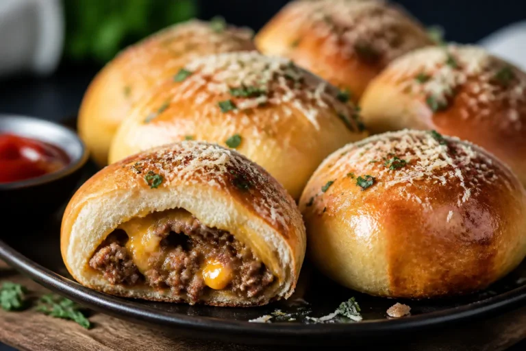 Garlic Parmesan Cheeseburger Bombs That Disappear in Minutes 🍔🔥 – Crispy, Cheesy, Crowd-Pleasing Bites